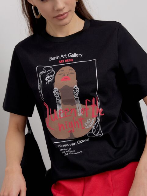 Футболка из хлопка с рисунком LD 2654 - купить в интернет-магазине Conte