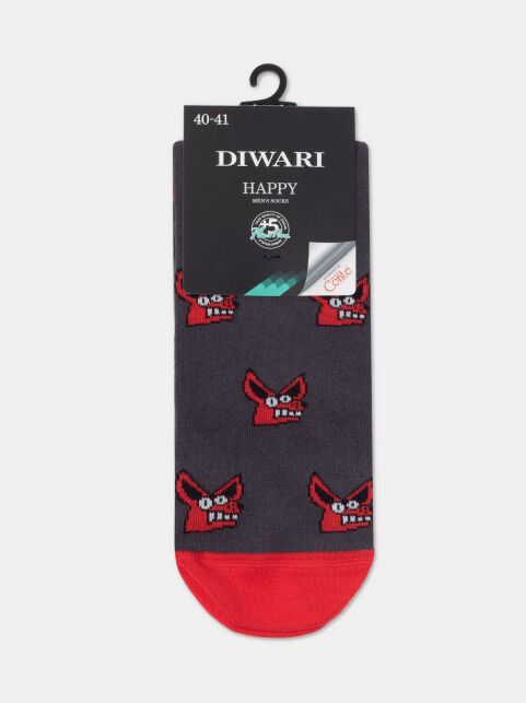 Хлопковые носки с рисунком «Fox», модель 193 - купить в интернет-магазине Conte