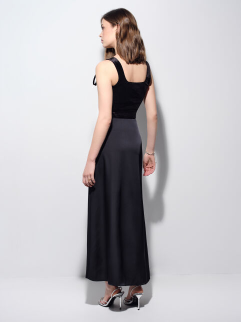 Топ из велюра с широкими регулируемыми бретелями на завязках LBL 3331 - купить в интернет-магазине Conte