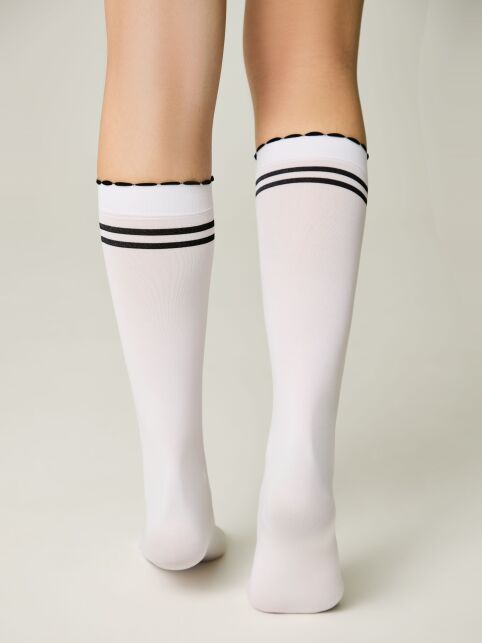 Гольфы с контрастными полосами из микрофибры LUCKY - купить в интернет-магазине Conte