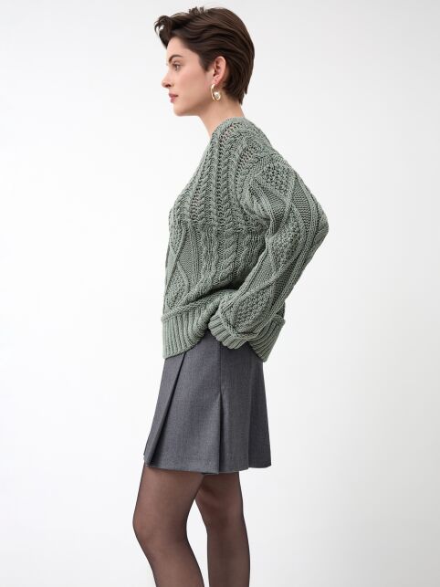Джемпер с объёмным переплетением из пряжи с хлопком LDK 24140 - купить в интернет-магазине Conte