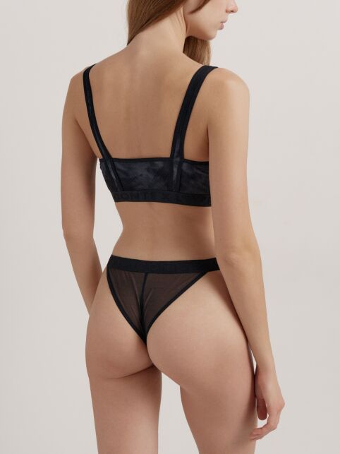 Бюстье из хлопка в рубчик и эластичной сеточки RIB WITH MESH LBE 2492 - купить в интернет-магазине Conte