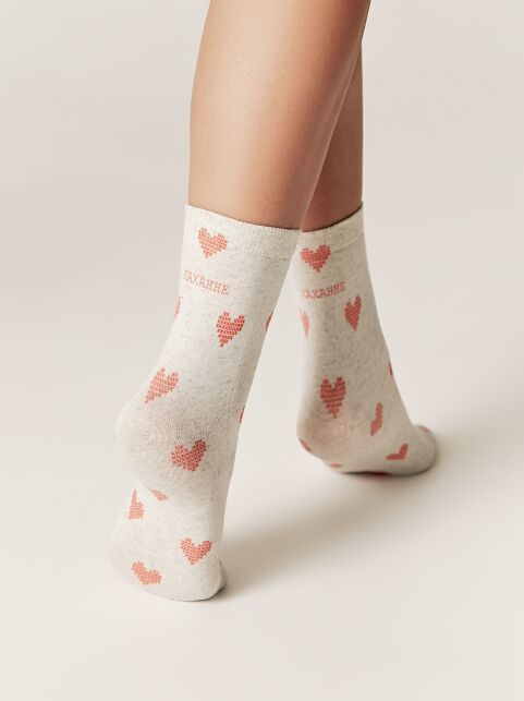 Носки из смесовой пряжи с хлопком и льном «Каханне», модель 675 - купить в интернет-магазине Conte