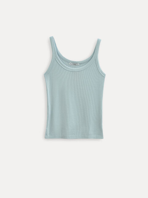 Топ в рубчик из вискозы на бретелях LT 3418 - купить в интернет-магазине Conte