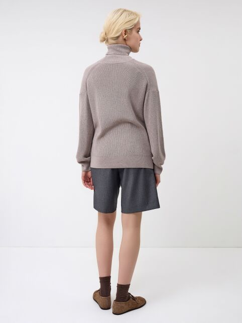 Джемпер свободного силуэта с отложным воротником стойкой LDK 24108 - купить в интернет-магазине Conte