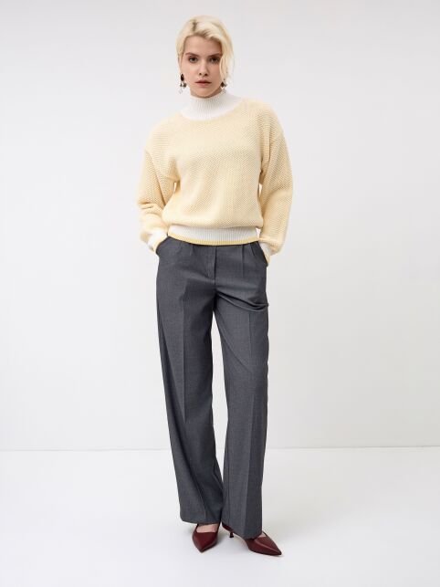 Джемпер объёмного силуэта с воротником-стойкой LDK 24118 - купить в интернет-магазине Conte