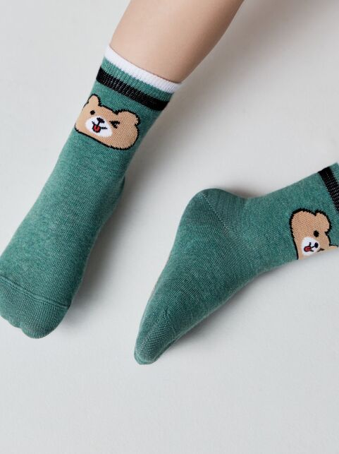 Хлопковые носки с рисунком “Bear” - купить в интернет-магазине Conte