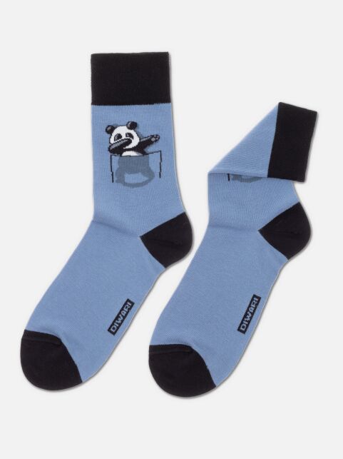 Хлопковые носки с рисунком «Mini panda» Хлопковые носки с рисунком «Mini panda» - купить в интернет-магазине Conte