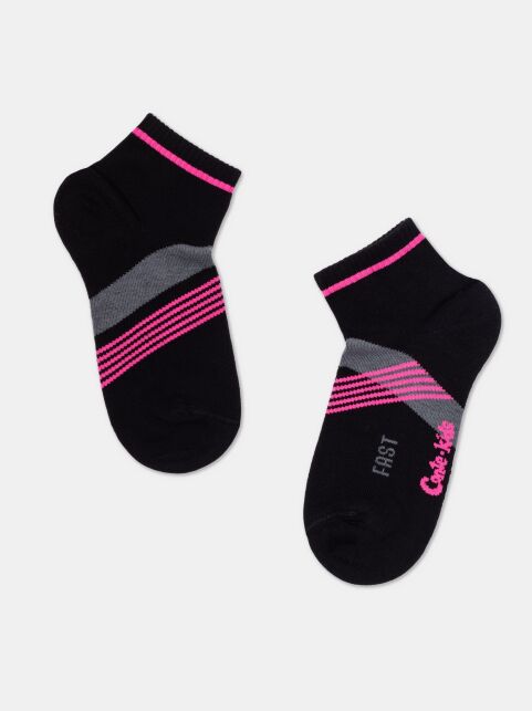 Короткие черные спортивные носки ACTIVE lycra®, модель 956 - купить в интернет-магазине Conte