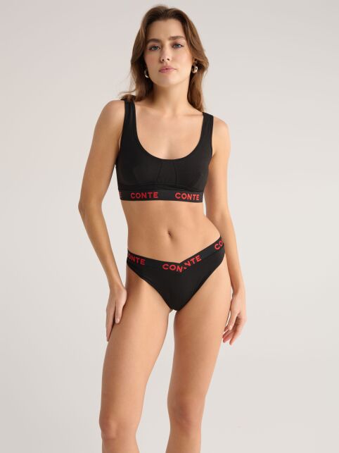 Трусы «бразилиана» с V-образной линией талии из бамбука с хлопком COMFY LINE LBR 2991 - купить в интернет-магазине Conte