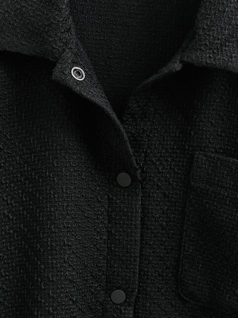 Рубашка черная из фактурного твида LRU 3268 - купить в интернет-магазине Conte