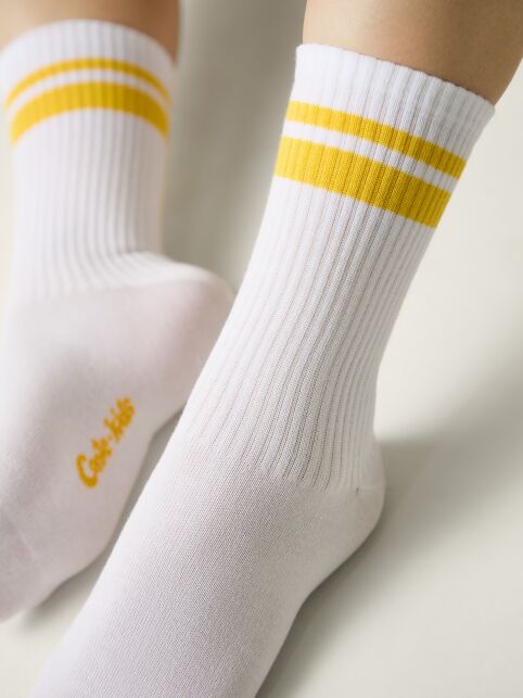 Удлиненные носки с двойной контрастной линией на резинке - купить в интернет-магазине Conte