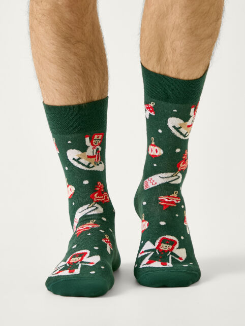 Мужские носки с рисунком «Игрушки» зимняя коллекция Мужские носки с рисунком «Игрушки» зимняя коллекция - купить в интернет-магазине Conte