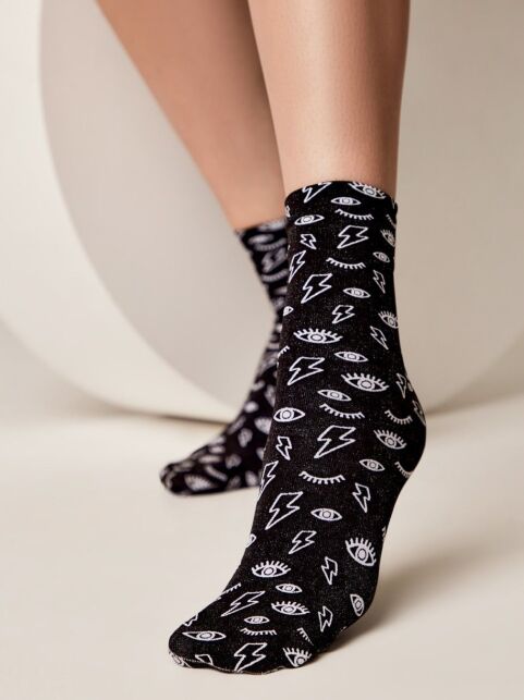 Носки c тату-рисунками «Eyes&Moon» - купить в интернет-магазине Conte