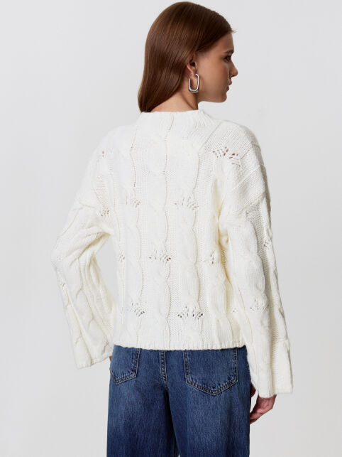 Джемпер с «косами» и разрезами на рукавах из пряжи с шерстью LDK 24134 - купить в интернет-магазине Conte