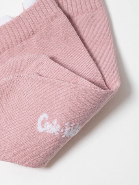 Пепельно-розовые носки из хлопка с декоративным 3D-пикотом “Rabbit” - купить в интернет-магазине Conte