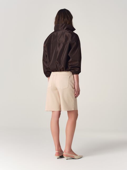 Джинсовые шорты бежевого цвета CON-885 - купить в интернет-магазине Conte