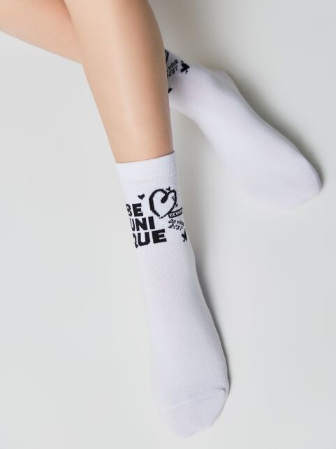 Хлопковые носки с рисунком “Be unique” - купить в интернет-магазине Conte