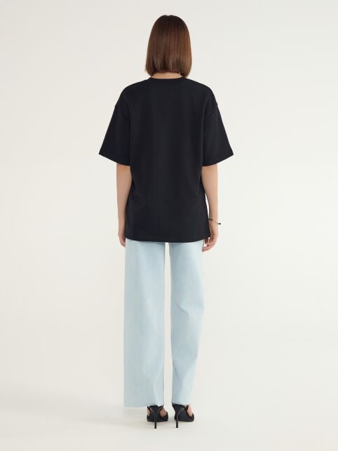 Футболка из футера с разрезами по бокам LD 3081 - купить в интернет-магазине Conte