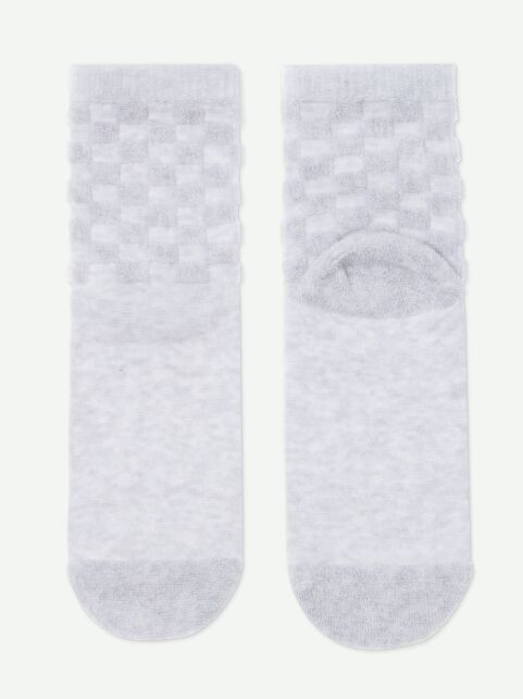 Махровые носки из хлопка с объемными рисунками «квадраты» COMFORT - купить в интернет-магазине Conte