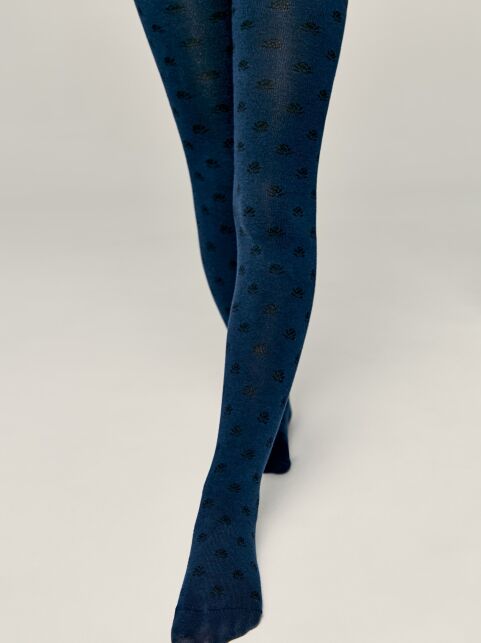 Хлопковые колготки с рисунком «цветы» - купить в интернет-магазине Conte