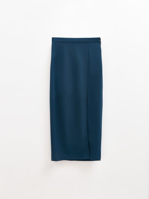 Юбка-midi из костюмного полотна с разрезом LU 3017 - купить в интернет-магазине Conte