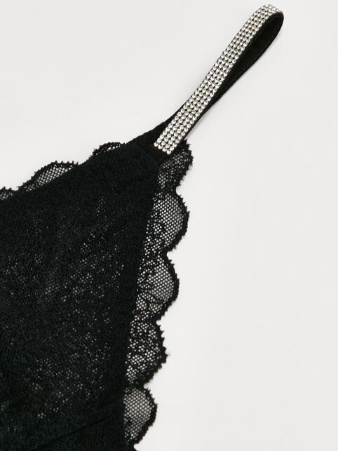 Трусы «танга» со средней линией талией из кружева и стразов JASMINE LTA 2552 - купить в интернет-магазине Conte