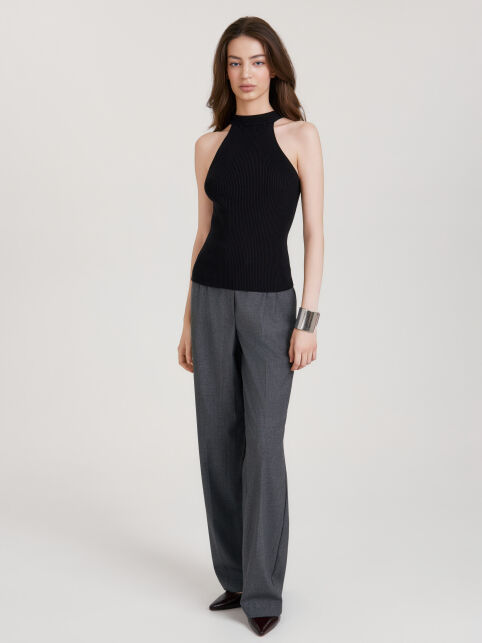 Топ прилегающего силуэта из пряжи с хлопком и модалом LDK2559 - купить в интернет-магазине Conte