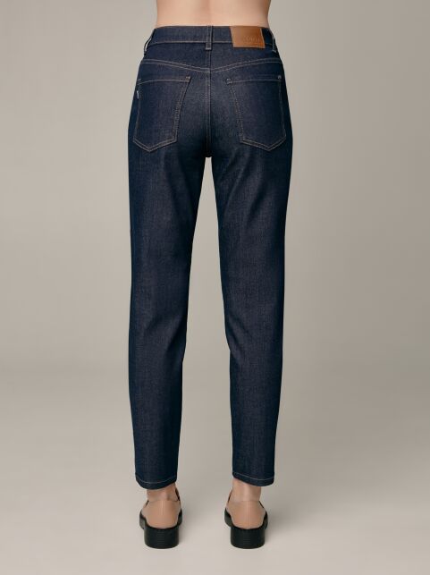Джинсы mom с высокой посадкой из raw-денима CON-546 - купить в интернет-магазине Conte