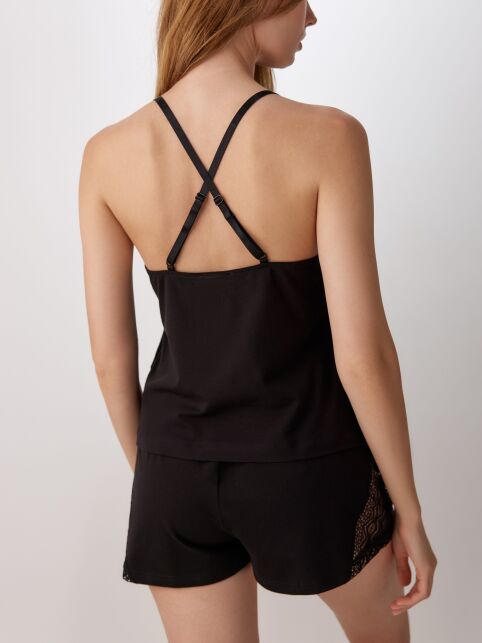 Топ из хлопка с геометрическим кружевом GRAFIC LACE LHW 1979 - купить в интернет-магазине Conte