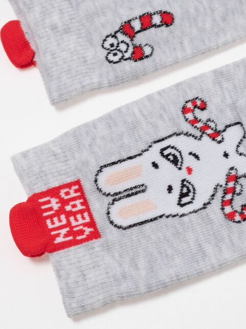 Новогодние носки с рисунком «Зайчик» - купить в интернет-магазине Conte