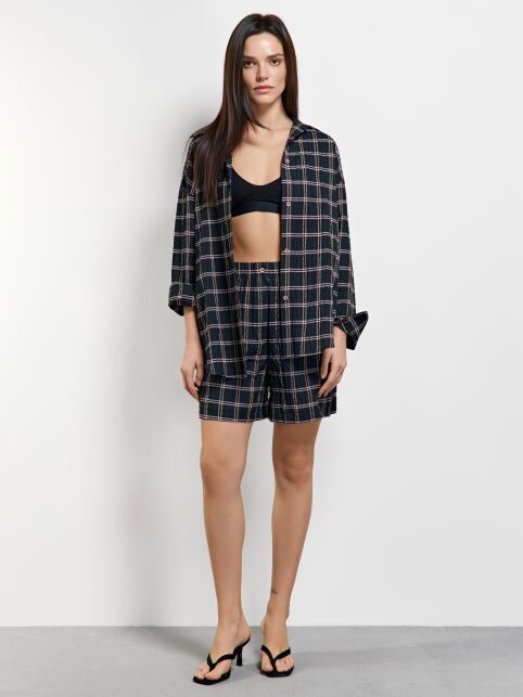 Шорты в клетку из хлопковой ткани LS 3471 - купить в интернет-магазине Conte