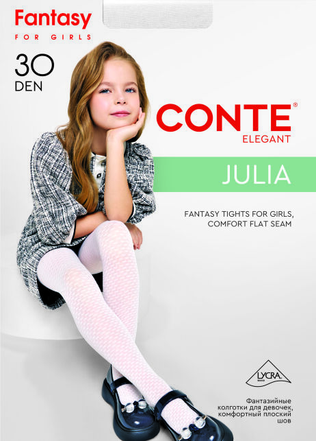 Колготки с ажурным геометрическим рисунком JULIA - купить в интернет-магазине Conte