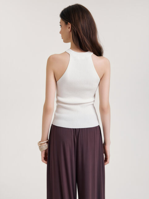 Топ прилегающего силуэта из пряжи с хлопком и модалом LDK2559 - купить в интернет-магазине Conte