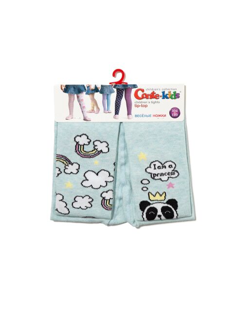 Колготки детские TIP-TOP (веселые ножки) бледно-бирюзовый - купить в интернет-магазине Conte