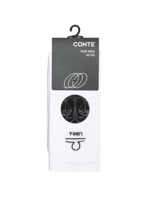 Удлинённые хлопковые носки с вышивкой «Весы» - купить в интернет-магазине Conte