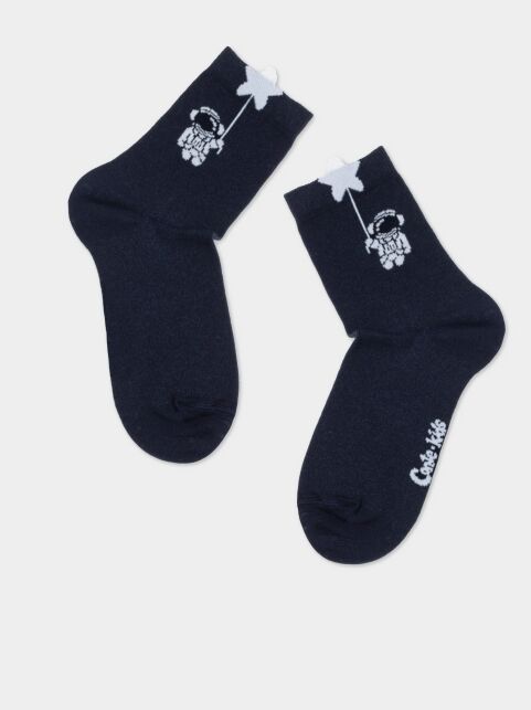 Удлиненные носки в рубчик с декоративным пикотом “Astronaut” - купить в интернет-магазине Conte