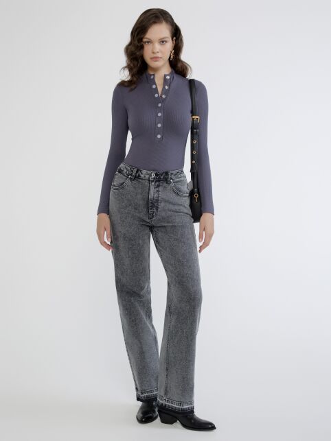 Боди в рубчик из вискозы с планкой на кнопках LBD 2788 - купить в интернет-магазине Conte