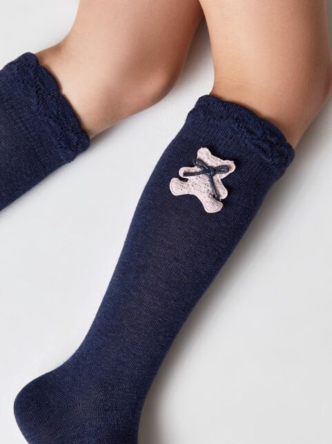 Удлиненные носки из хлопка с декоративной игрушкой «Вear» - купить в интернет-магазине Conte