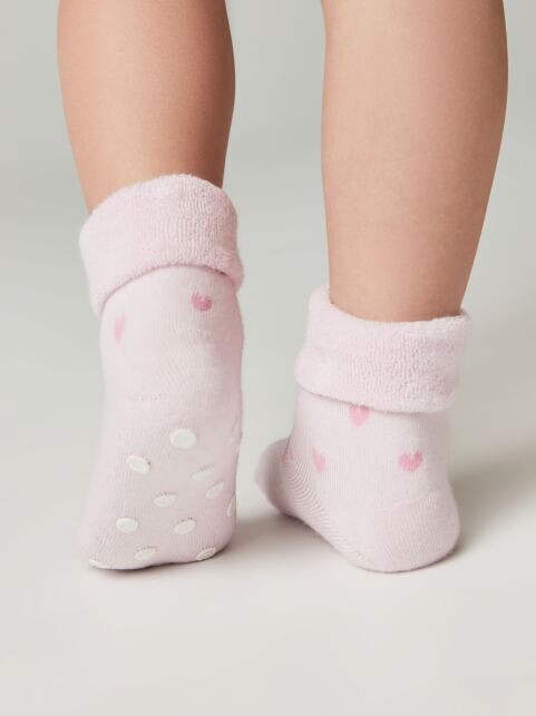 Махровые светло-розовые носки SOF-TIKI с антискользящей стопой - купить в интернет-магазине Conte
