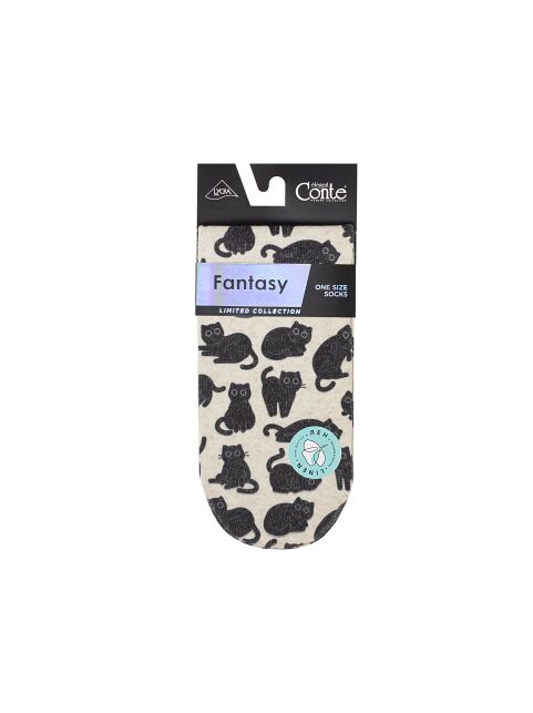 Носки со льном из лимитированной коллекции BEST FRIENDS «Чёрный кот» - купить в интернет-магазине Conte