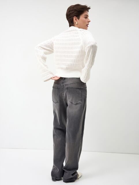 Джемпер с рукавами-регланами из пряжи с хлопком и модалом LDK 24107 - купить в интернет-магазине Conte