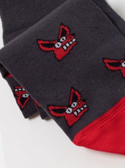 Хлопковые носки с рисунком «Fox», модель 193 - купить в интернет-магазине Conte