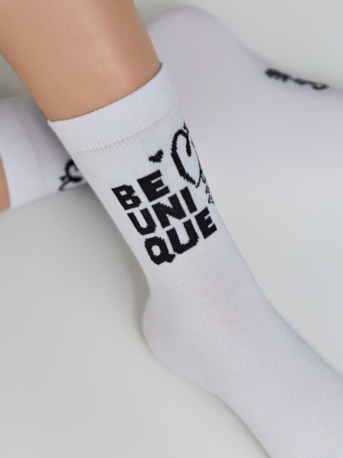 Хлопковые носки с рисунком “Be unique” - купить в интернет-магазине Conte