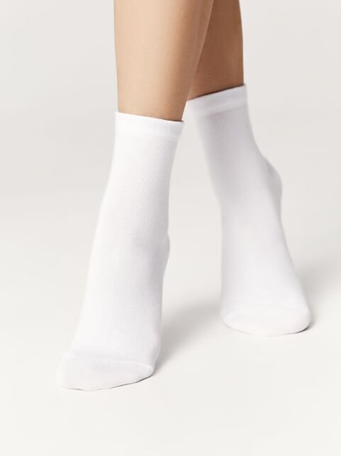 Спортивные носки из хлопка в рубчик на запяточной зоне - купить в интернет-магазине Conte