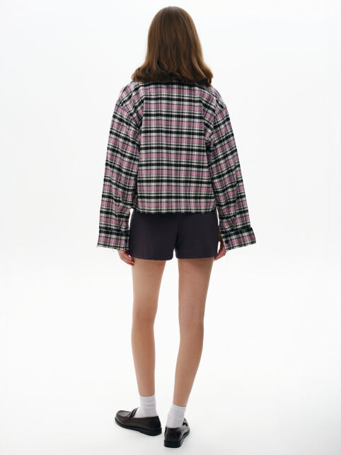 Укороченная рубашка в клетку с необработанным краем LRU 3504 - купить в интернет-магазине Conte