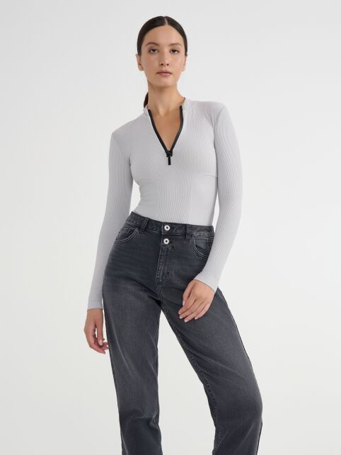 Боди в рубчик из вискозы на молнии LBD 2789 - купить в интернет-магазине Conte