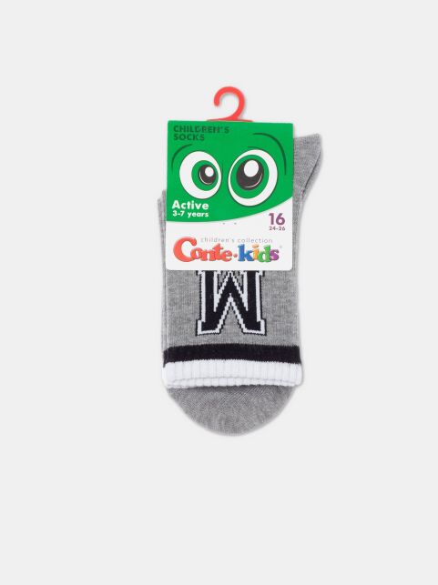 Удлиненные носки из хлопка в рубчик с рисунком "Letter" Удлиненные носки из хлопка в рубчик с рисунком "Letter" - купить в интернет-магазине Conte