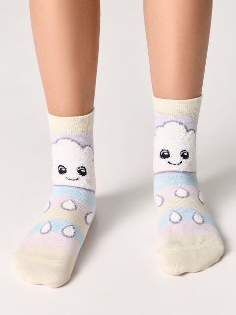 Хлопковые носки TIP-TOP с пушистым рисунком "Тучка" - купить в интернет-магазине Conte