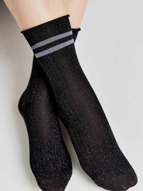 Удлиненные носки FANTASY с люрексом, модель 596 Удлиненные носки FANTASY с люрексом, модель 596 - купить в интернет-магазине Conte